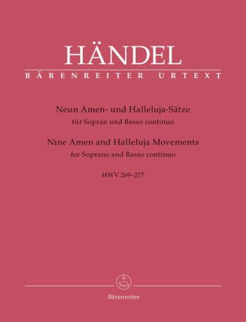 Nine Amen And Halleluja Movements HWV 269-277 Soprano & Keyboard (Basso Continuo)