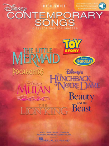 Disney Contemporary Songs For High Voice (Book/Online Audio)