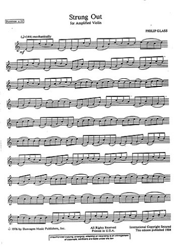 Strung Out: Violin (Amplified) - Archive (Philip Glass)