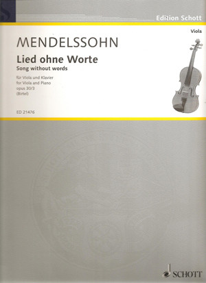 Songs Without Words: Viola & Piano (Schott)