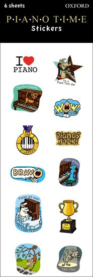 Piano Time Stickers: 6-sheet Pack