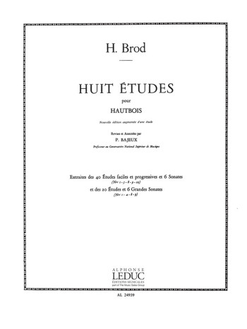 8 Etudes: Oboe & Piano (Leduc)