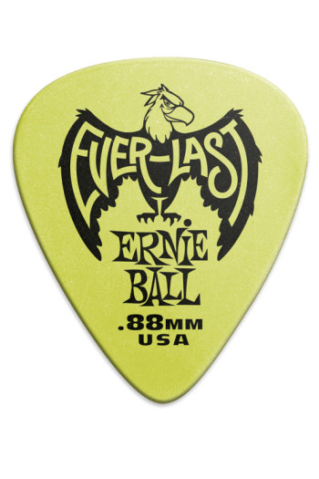 Ernie Ball Everlast Guitar Picks - Green .88mm (12 Pack)
