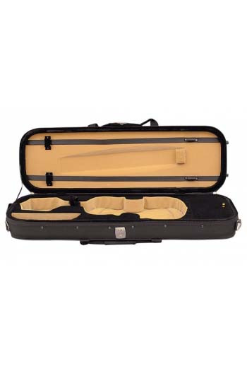 Oblong-shaped 4/4 Violin Case - Hidersine (black/beige)