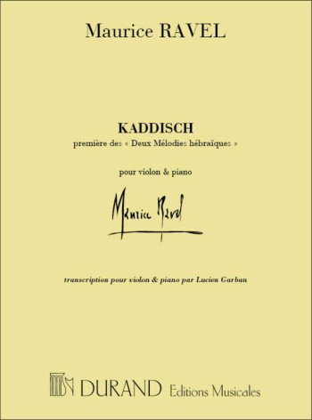 Kaddisch No.1 From '2 Mélodies Hébraïques': Violin And Piano (Durand)