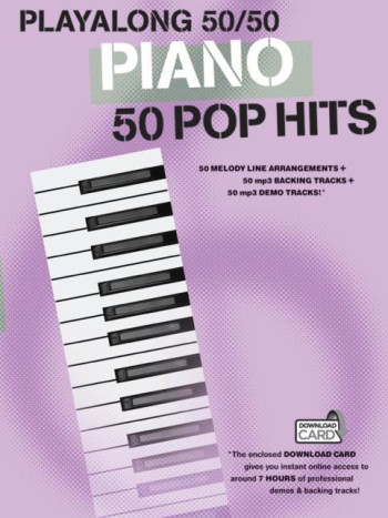 Playalong 50/50: Piano: 50 Pop Hits Book & Mp3 Download Card