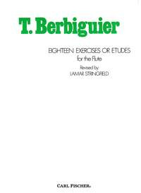 18 Exercises Or Etudes For The Flute (Carl Fischer)