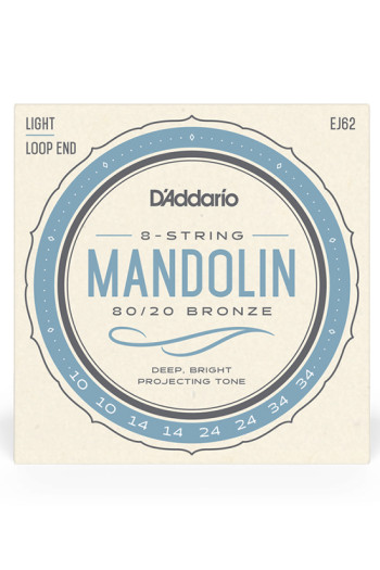 D'Addario EJ62 8 String Mandolin Loop End Set Light 10-34