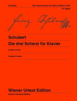 The Three Scherzi (Scherzo): Bb Major And Db Major Piano Solo D593 & D570 (Wiener Urtext)