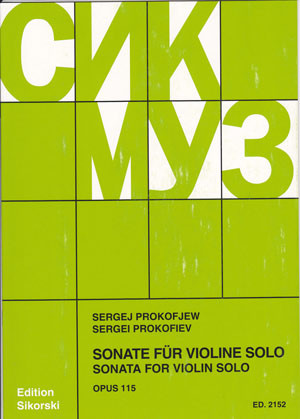 Sonata For Violin Solo Op.115: Violin (Sikorski)