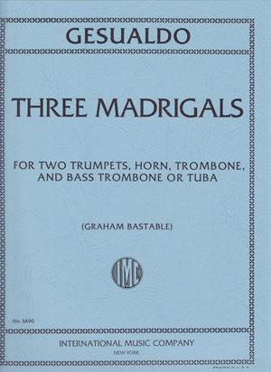 Three Madrigals: Brass Ensemble: Score And Parts