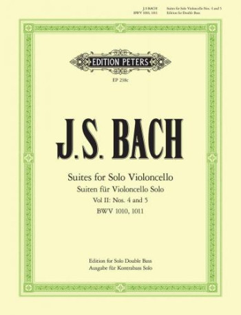 6 Suites For Solo Cello: Vol.2: Double Bass (Peters)