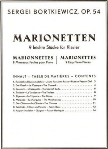 Marionettes, Op. 54: Piano Solo (Simrock)