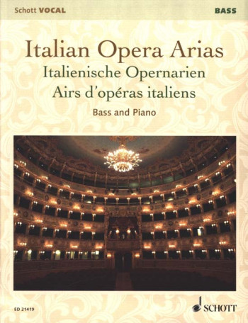 Italian Opera Arias: Bass & Piano (Schott)