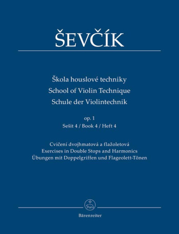 School Of Violin Technique: Op.1 Book 4 Exercises In Double Stops And Harmonics (Barenreiter)