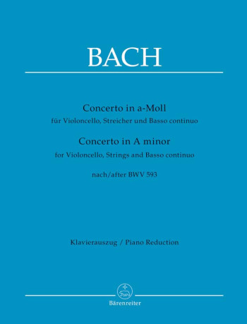 Concerto A Minor After BWV593: Cello & Piano  (Barenreiter)