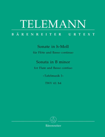 Sonata B Minor No. 1 WV 41:h4 (Barenreiter) Flute & Piano (Barenreiter)