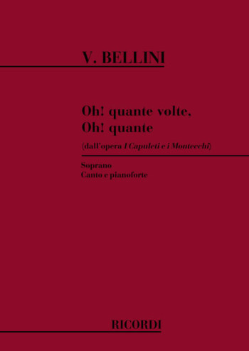 Oh Quante Volte: Vocal And Piano (Ricordi)