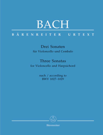 3 Sonatas: Bwv1027-1029: Cello & Harpsichord (Barenreiter)