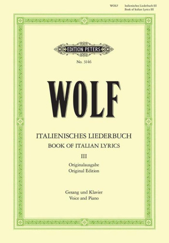 Italian Lyrics: 46 Songs: Vol 3: Voice & Piano (Peters)