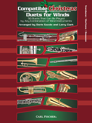 Compatible Christmas Duets For Winds: Trombone Or Baritone Or Bassoon Bass Clef