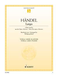Largo From The Opera Xerses: Viola & Piano (Schott)