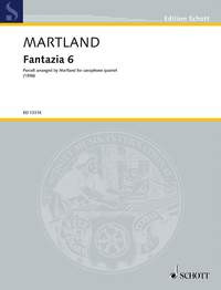 Fantazia 6: Purcell Arranged By Martland For Saxophone Quartet SATB Score & Parts
