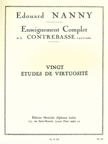 20 Etudes Dvirtuosite: Double Bass & Piano