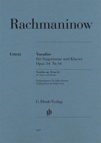 Vocalise Op.34/14 High Voice & Piano (Henle)