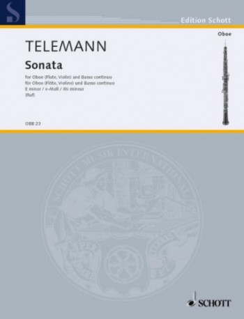 Sonata In E Minor: Oboe & Piano (Schott)