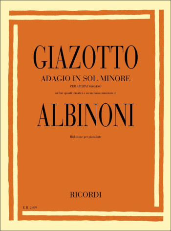 Adagio In G Minor Piano Solo (Ricordi)