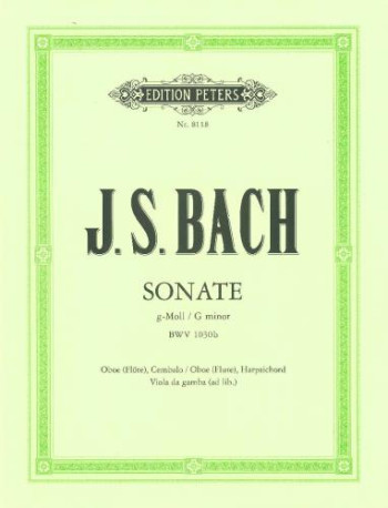 Concerto G Minor BWV1030: Oboe & Piano (Peters)