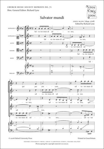 Salvator Mundi Vocal SSATB With Organ (OUP)