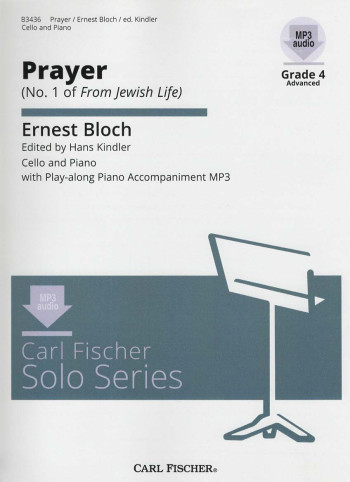 Prayer No 1 From Jewish Life Cello & Piano Book & Audio (Fischer)