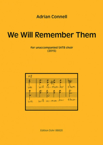 We Will Remember Them: Mixed Choir (SATB) - Latin - English (Connell)