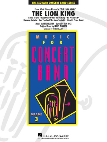 Lion King: In Concert Band: Score & Parts (Higgins)