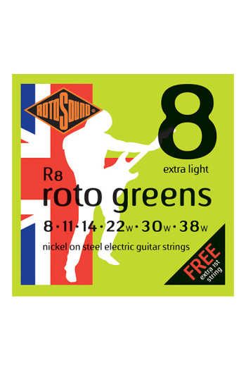 RotoSound Electric Guitar Roto Green 8-38
