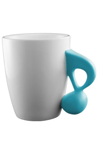 Music Mug With Blue Quaver Handle