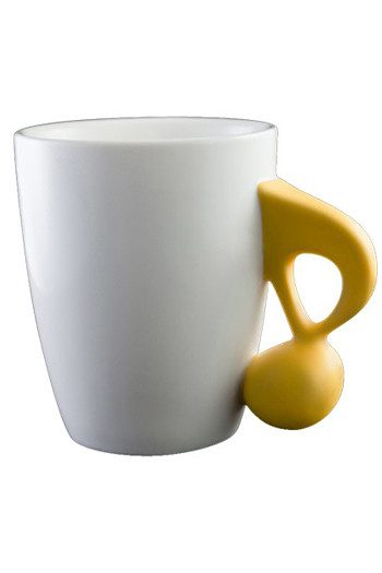 Music Mug With Yellow Quaver Handle