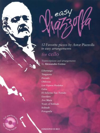 Easy Piazzolla: Cello: 12 Favourite Pieces: Book & Cd