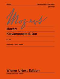 Piano Sonata  Bb Major  KV570  (Wiener Urtext)