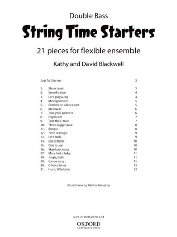 String Time Starters Double Bass Pupils Book: 21 Pieces For Flexible Ensemble (Blackwells)