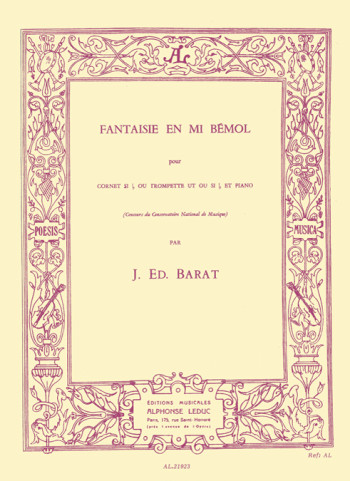 Fantaisie En Mib Cornet Sib Ou Trompette Ut Ou Sib Et Piano (Leduc)