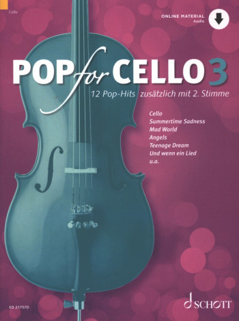 Pop For Cello 3:  For 1 Or 2 Cellos Book & Backing Tracks (Schott)