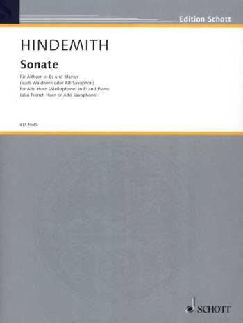 Sonata (1943) Tenor Horn Or Alto Sax & Piano (Schott)