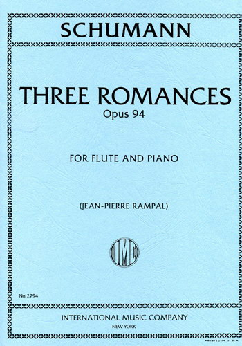 Three Romances Op94 Flute & Piano Three Romances Op94 Flute & Piano (International)
