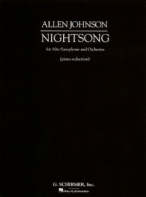 Nightsong For Alto Sax And Orchestra (Piano Reduction) (Schirmer)