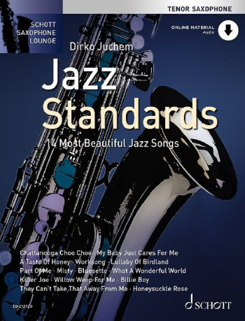 Schott Saxophone Lounge: Jazz Standards Tenor Sax Book And Online Audio