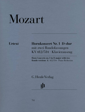 Horn Concerto No.1 D Major K412/514 French Horn Or Horn In D (Henle)