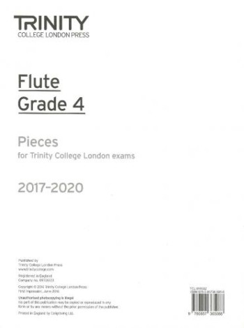 OLD STOCK Trinity College London Flute Exam Pieces Grade 4 2017–2022 (Flute Part Only)